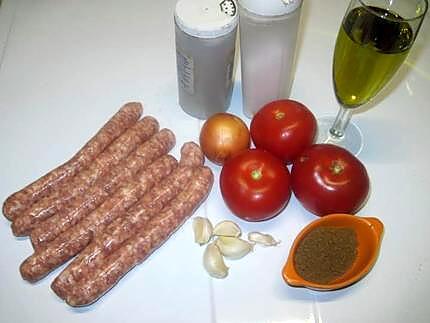 recette Chipolatas à la sauce tomates Massalé.