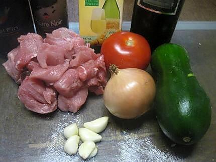 recette Sauté de porc au curry et basilic.
