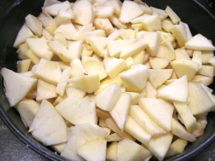 recette Crumble aux pommes et amandes effilées.