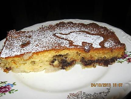 recette Gateau poires & pépites de chocolat