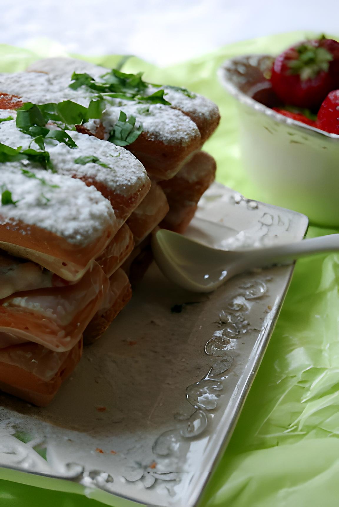 recette Tiramisu express à la fraise basilic