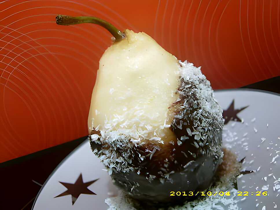 recette poires fondantes choco-coco