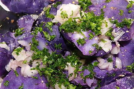 recette Pommes de terre Vitelotte en salade et son accompagnement