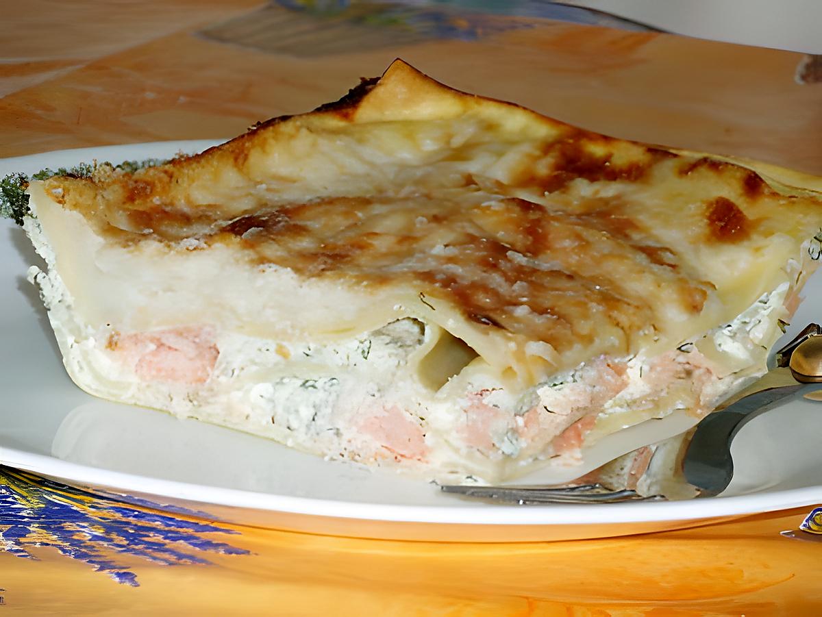 recette Lasagnes au saumon et aneth