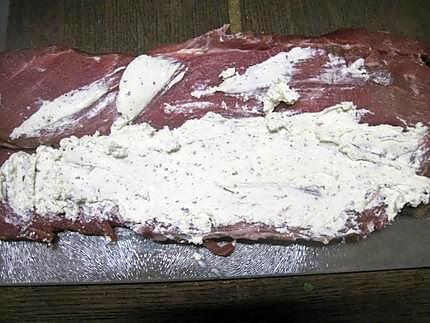 recette filet mignon de porc farci aux épinards et fromager.