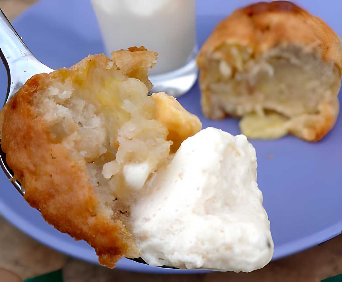 Recette de Muffins nougat, pomme, chocolat blanc, coco, avec leur ...