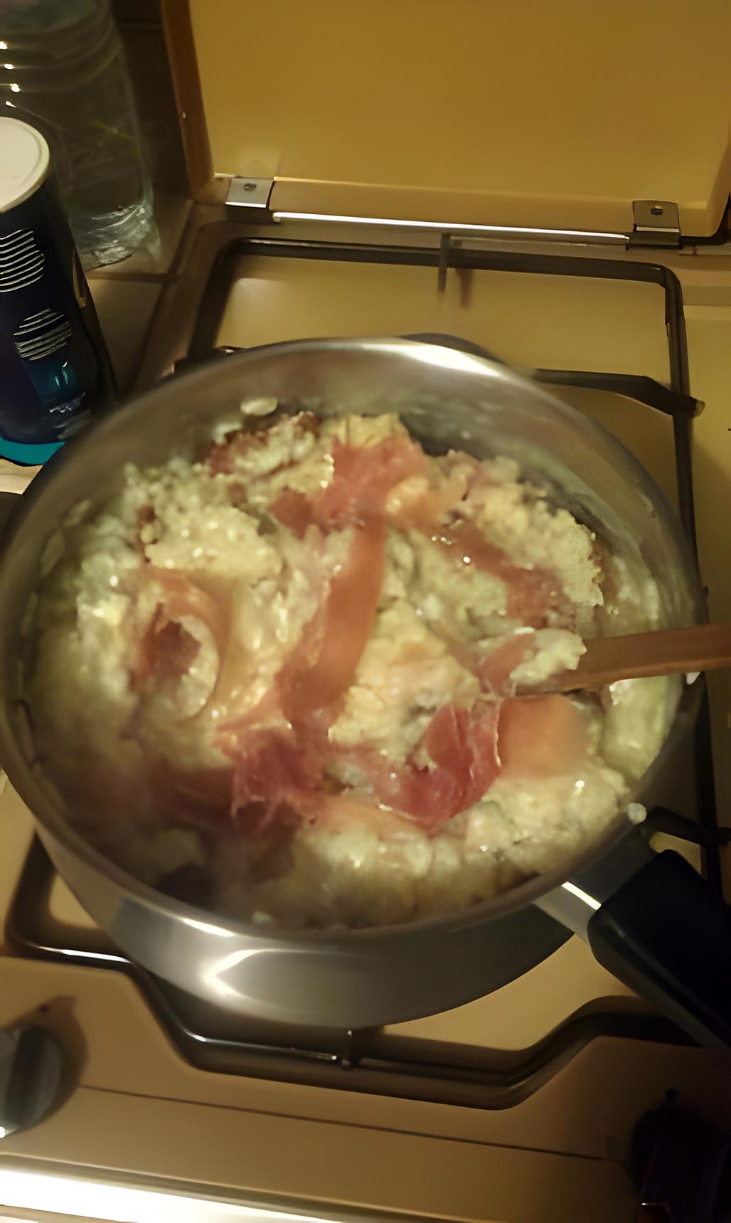 recette risotto  au gorgonzola tomates séchées et jambon de parme