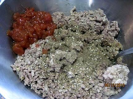 recette Pâté de viande d'agneau et champignons pleurotes.