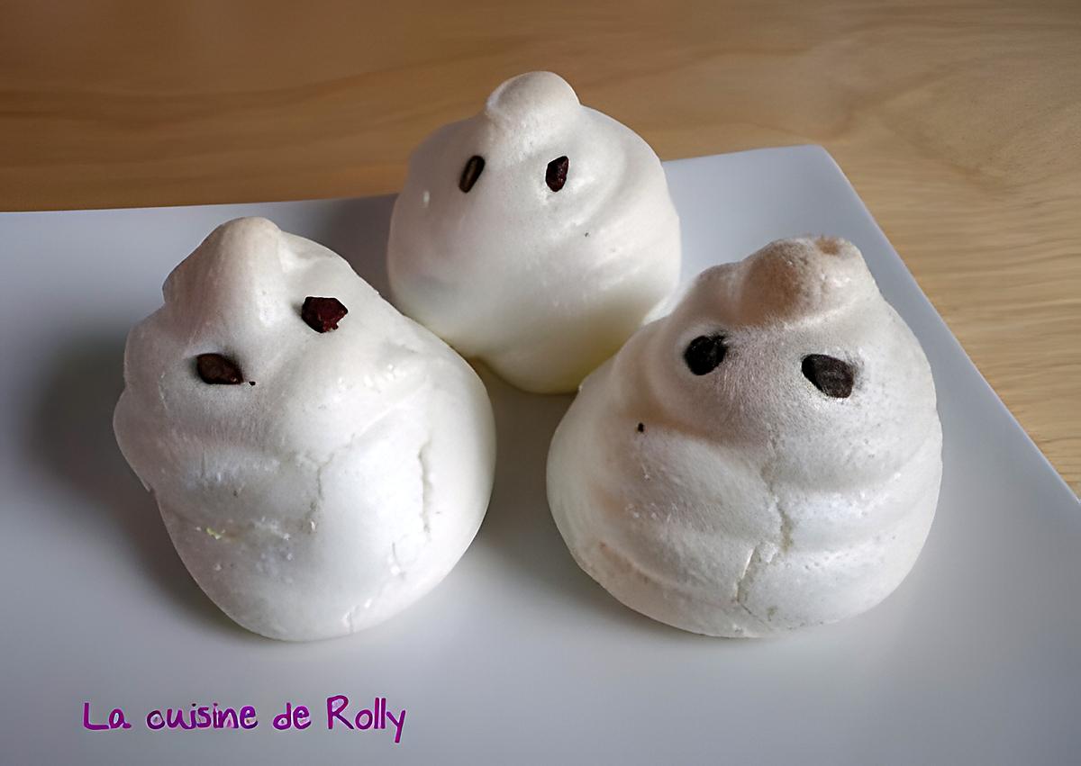 recette Meringues fantome pour Halloween