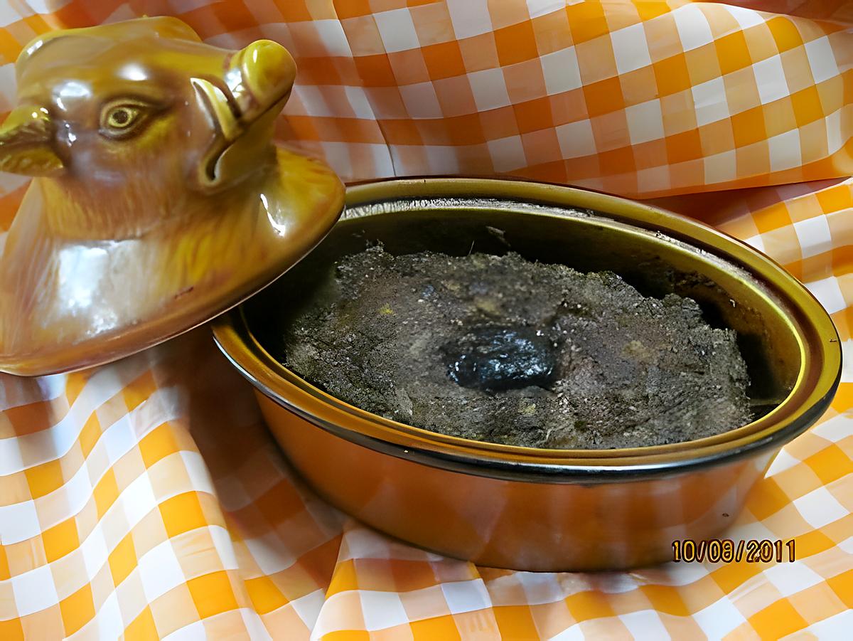 recette Pâté au coeur de boeuf à l'armagnac et stérilisé.