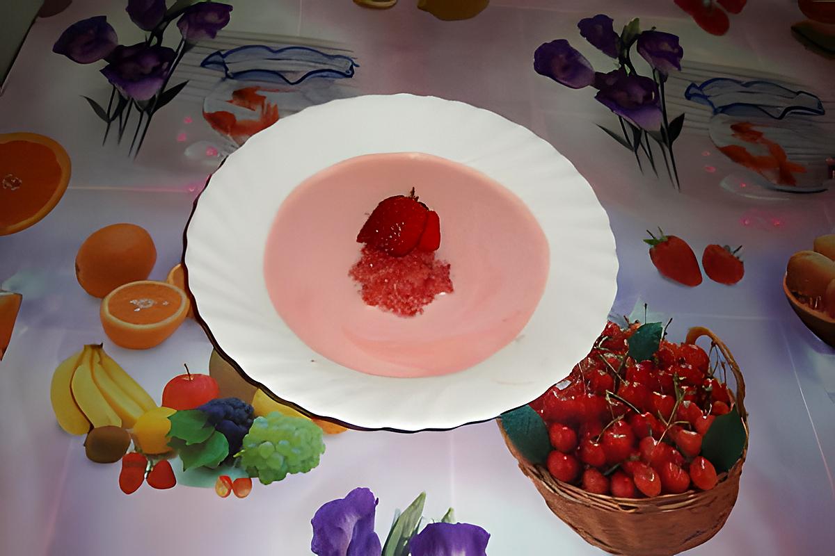 recette FRAISE SUR UN LIT DE CREME