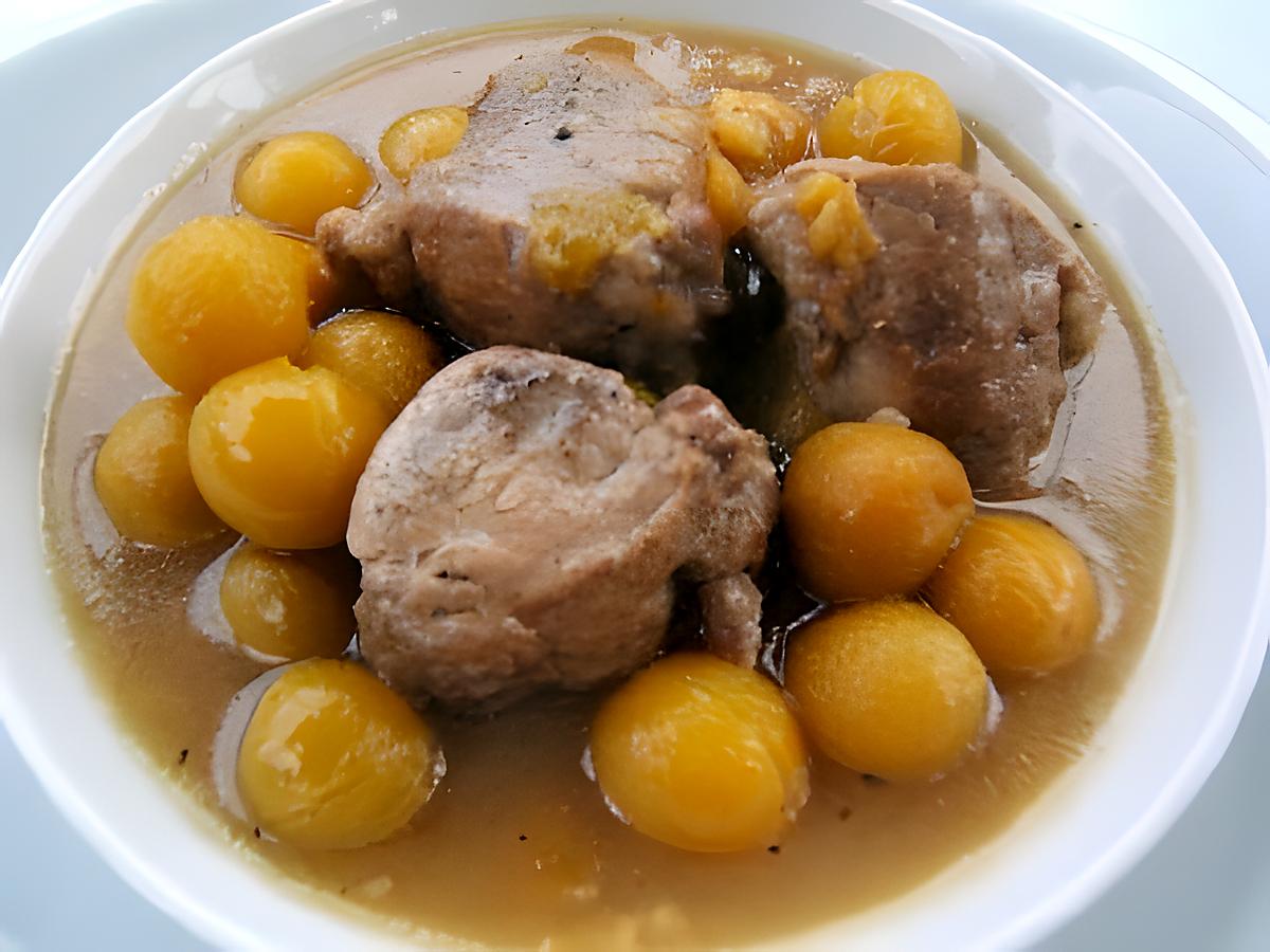 recette Filet mignon de porc aux mirabelles