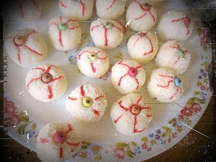 recette Petits yeux coco HALLOWEEN