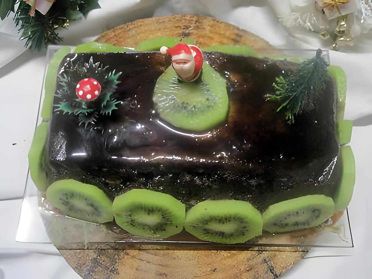 recette Cake façon bûche aux kiwis au micro- ondes.