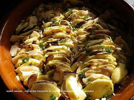 recette gratin de cèpes aux pommes de terre