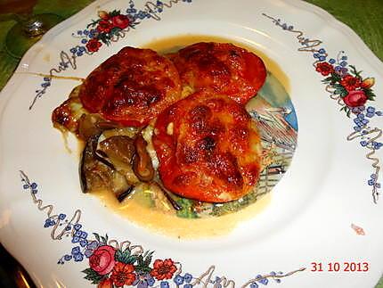 recette tomates aubergines mozzarella