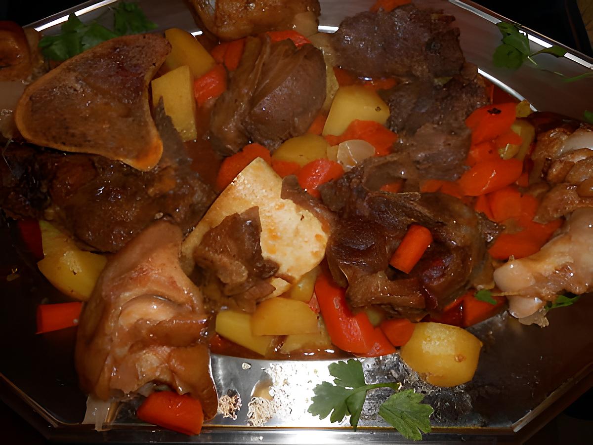 recette Jarret de boeuf braisé aux carottes de sable