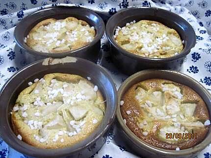 recette Clafoutis individuels aux poires.