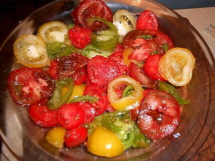 recette Tomates anciennes aux pinces de tourteaux