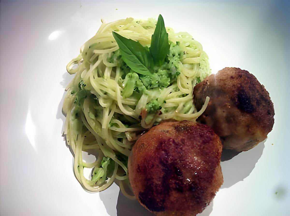 recette Spaghettis au Brocoli avec ses Boulettes Siciliennes