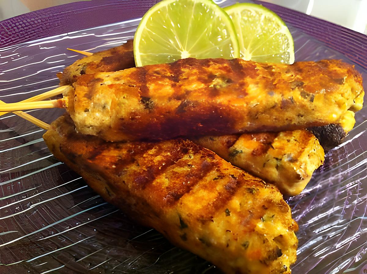 recette Brochettes de lemon-grass au poulet