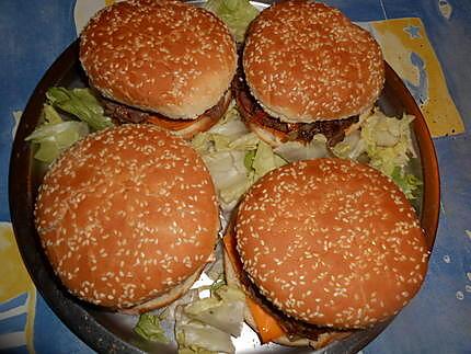 recette Cheseburger aux oignons frits