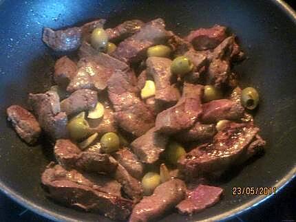 recette Foie de porc aux légumes.