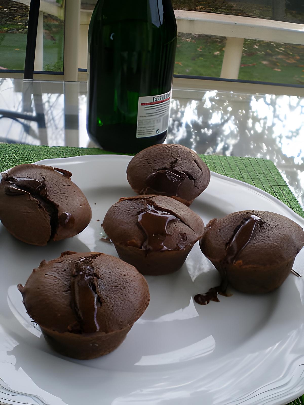 recette Moelleux au chocolat coeur collant