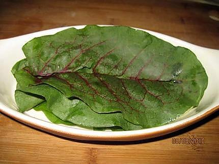 recette Filets de plie à l'oseille rouge.