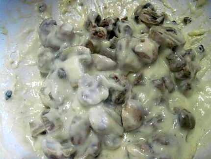 recette Espadon en sauce blanche et champignons.