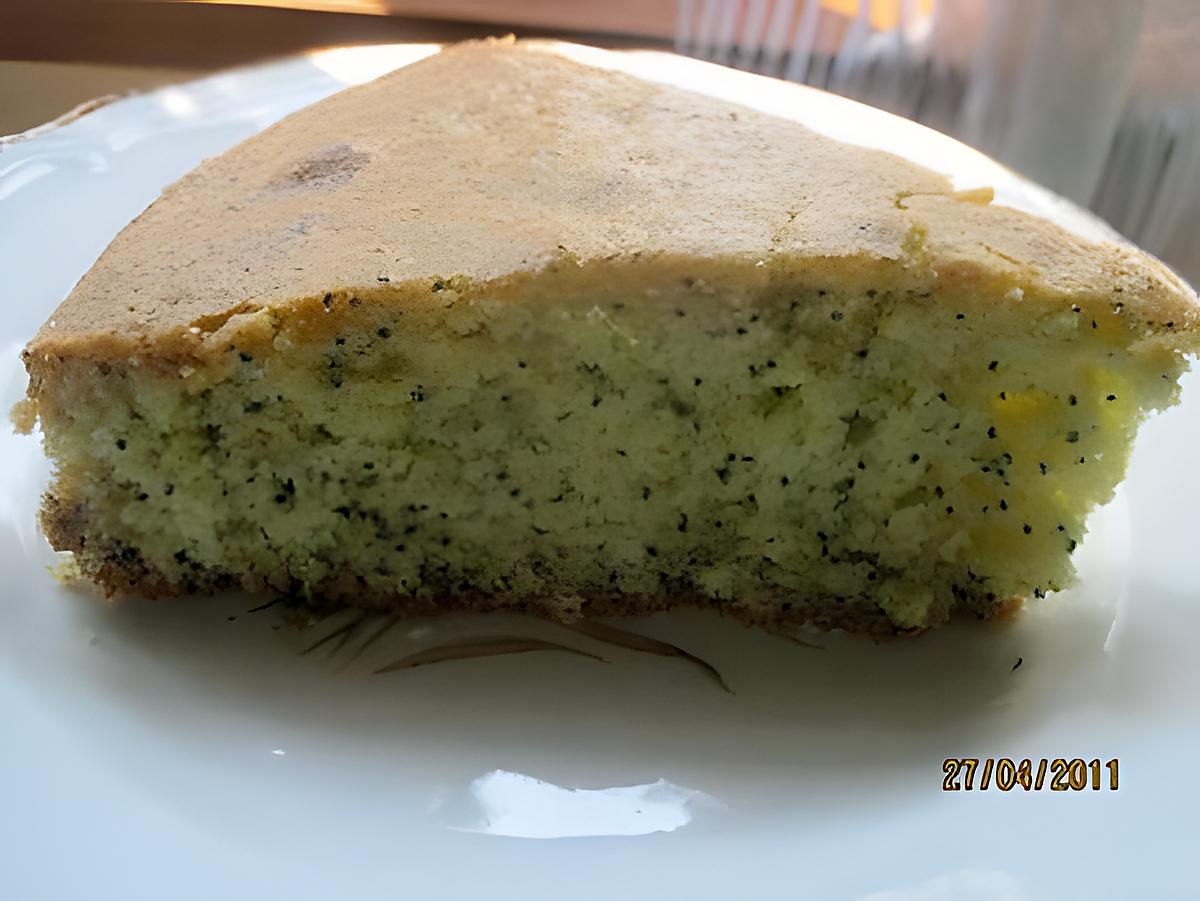 recette Gâteau au pavot bleu et zestes de citrons verts.