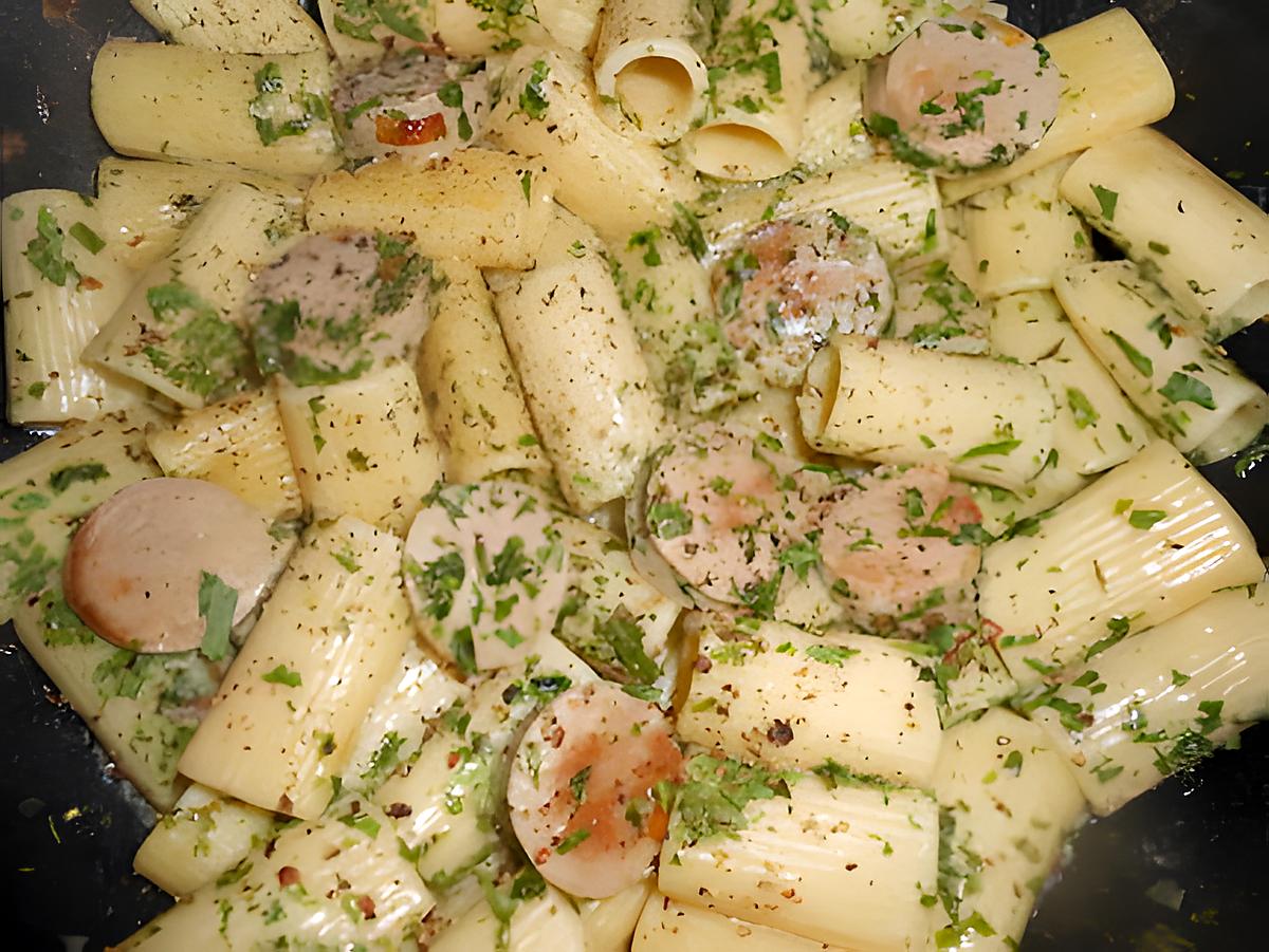 recette Rigatoni au boudin blanc