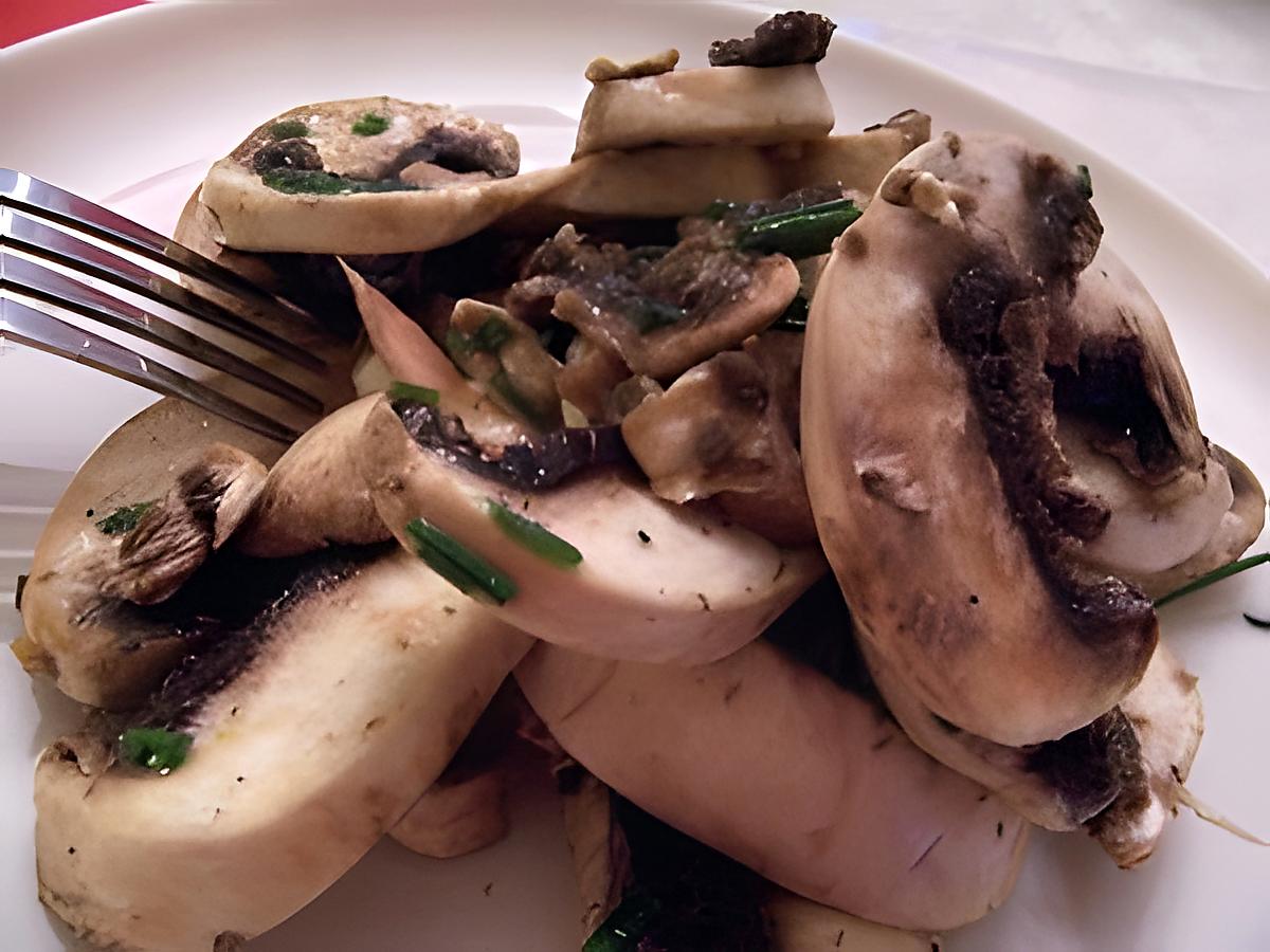 recette Champignons de Paris en salade