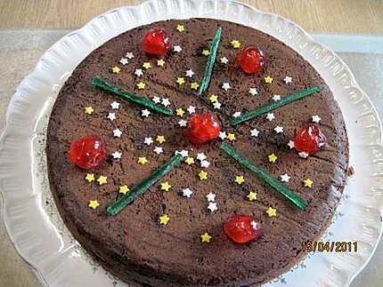 recette Gâteau au chocolat et fruits confits.