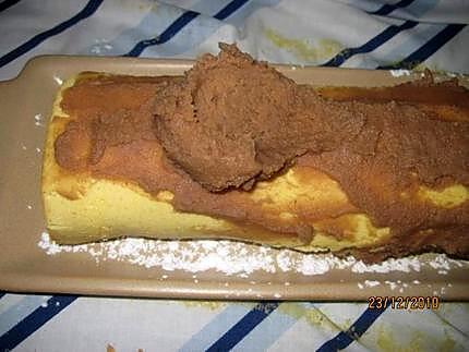 recette Bûche à la crème de marrons.