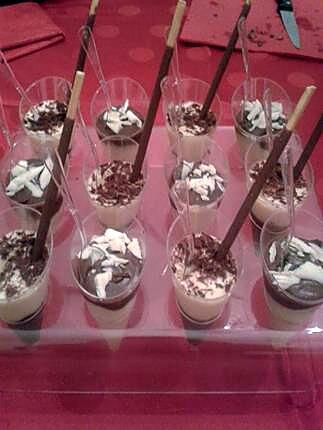 recette minis verrines double choc