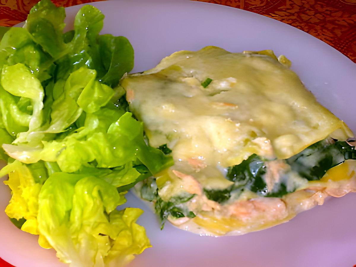 recette Lasagnes saumon / épinards / parmesan