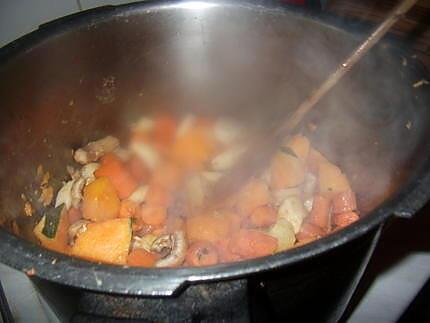 recette velouté champignons,carottes,potiron