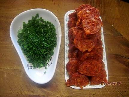 recette Farfalles au chorizo et lentilles.