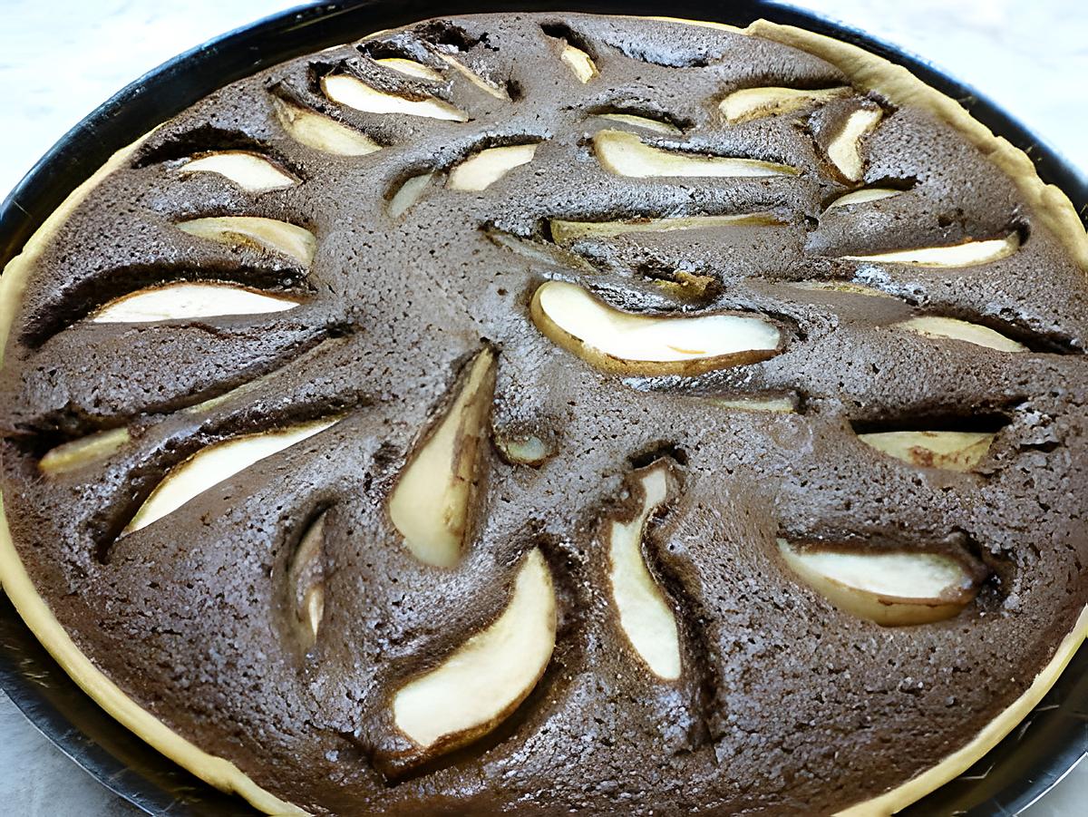 recette tarte choco poire