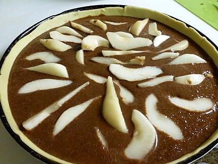 recette tarte choco poire