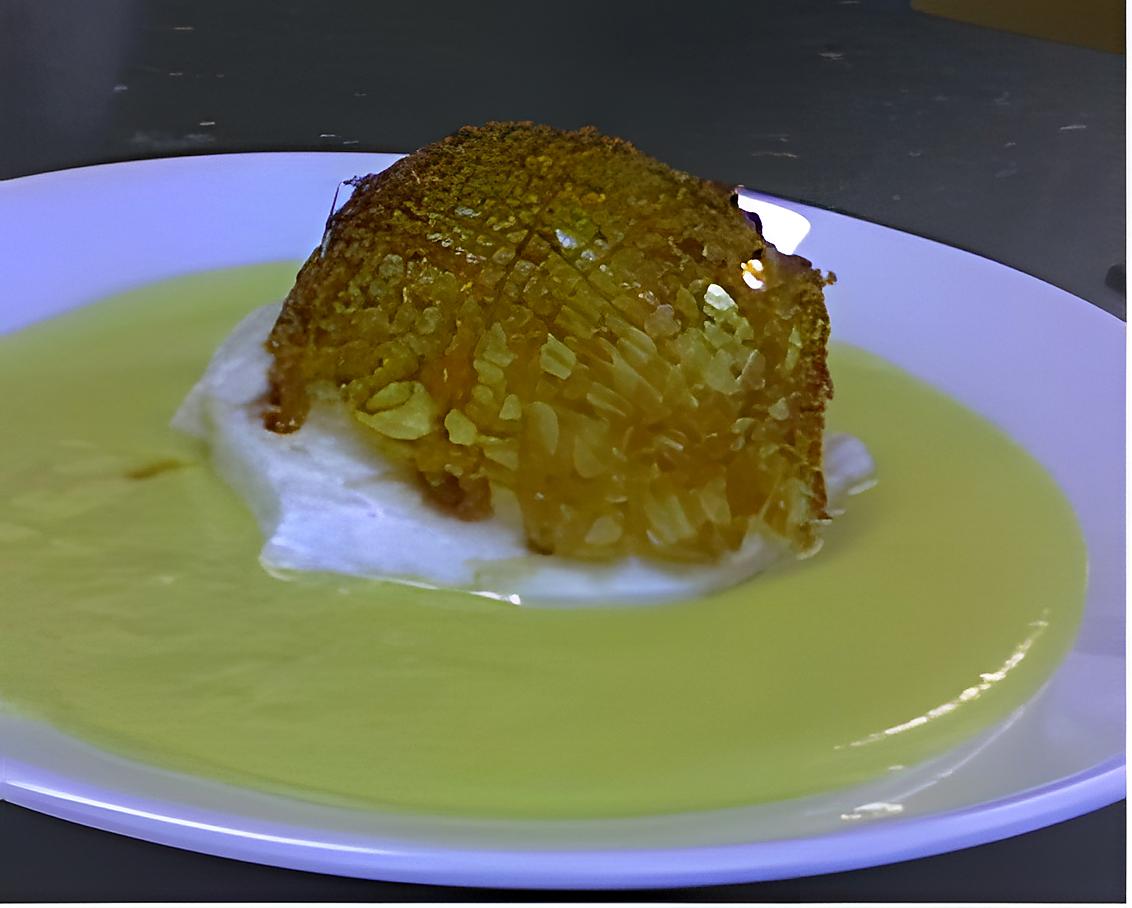 recette Ile flotante et sa cage en sucre