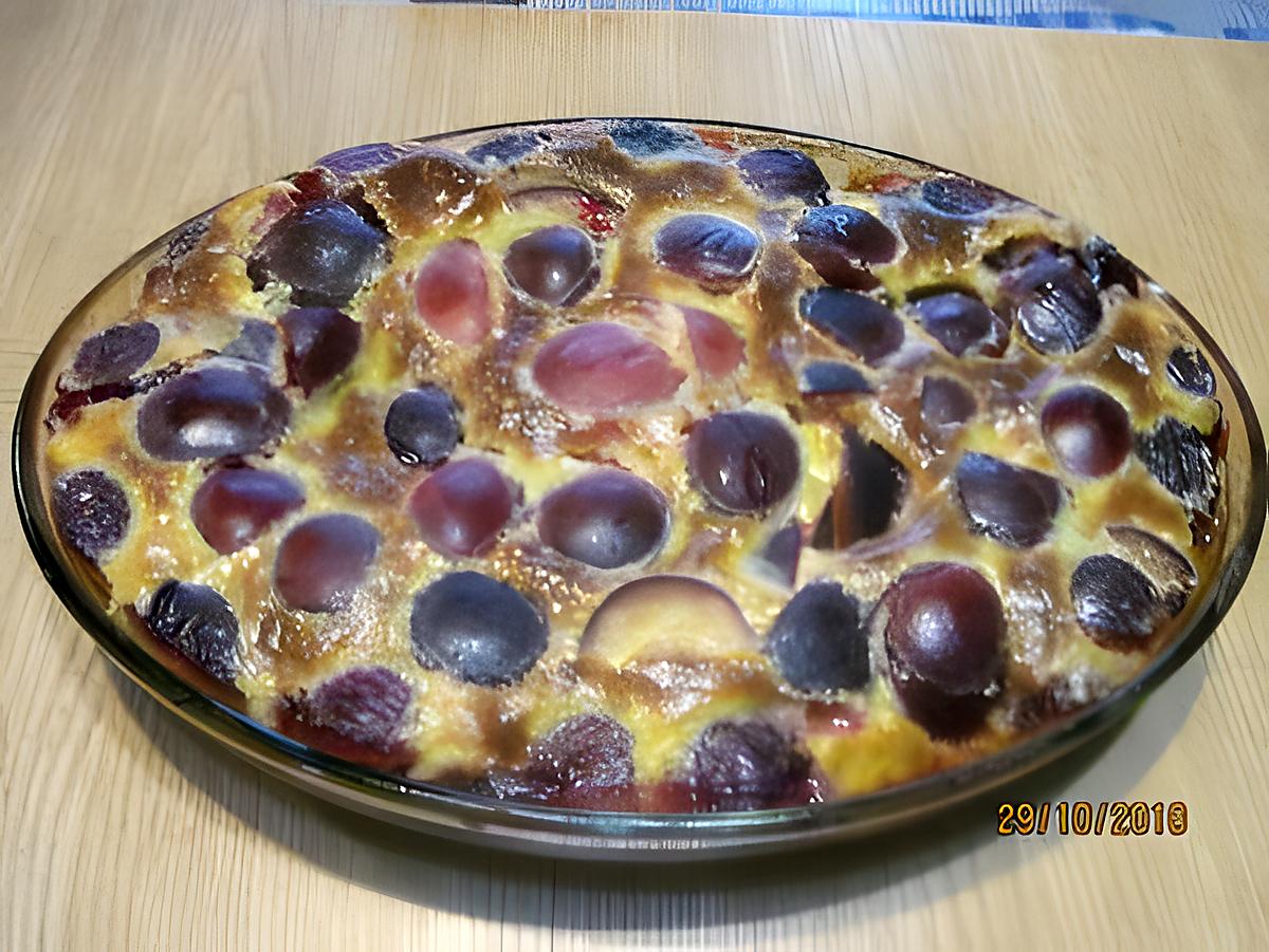 recette Clafoutis aux prunes rouges.