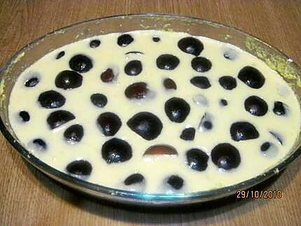 recette Clafoutis aux prunes rouges.