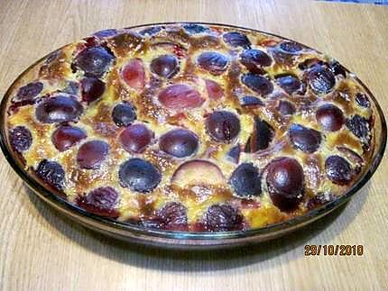 recette Clafoutis aux prunes rouges.