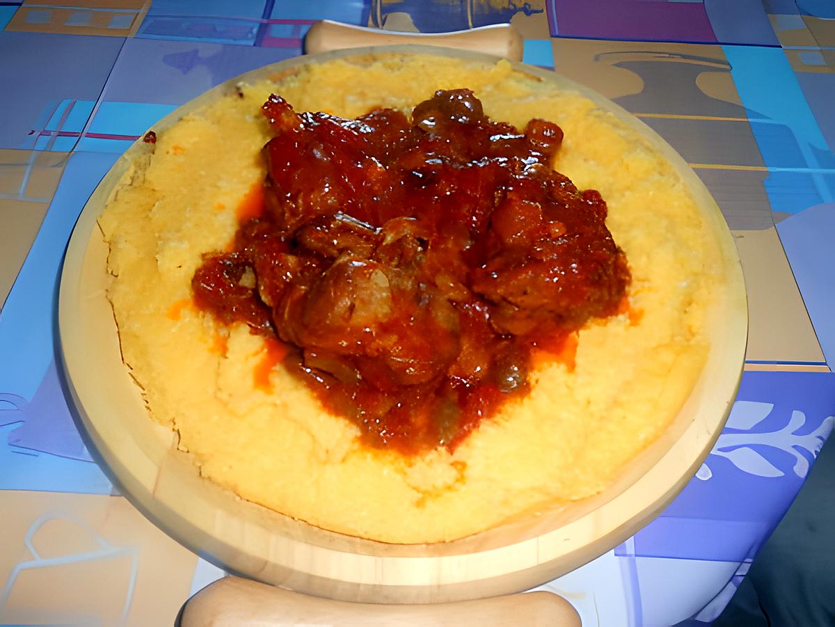 recette RAGOUT  D'OIE  AUX  CEPES  ET POLENTA