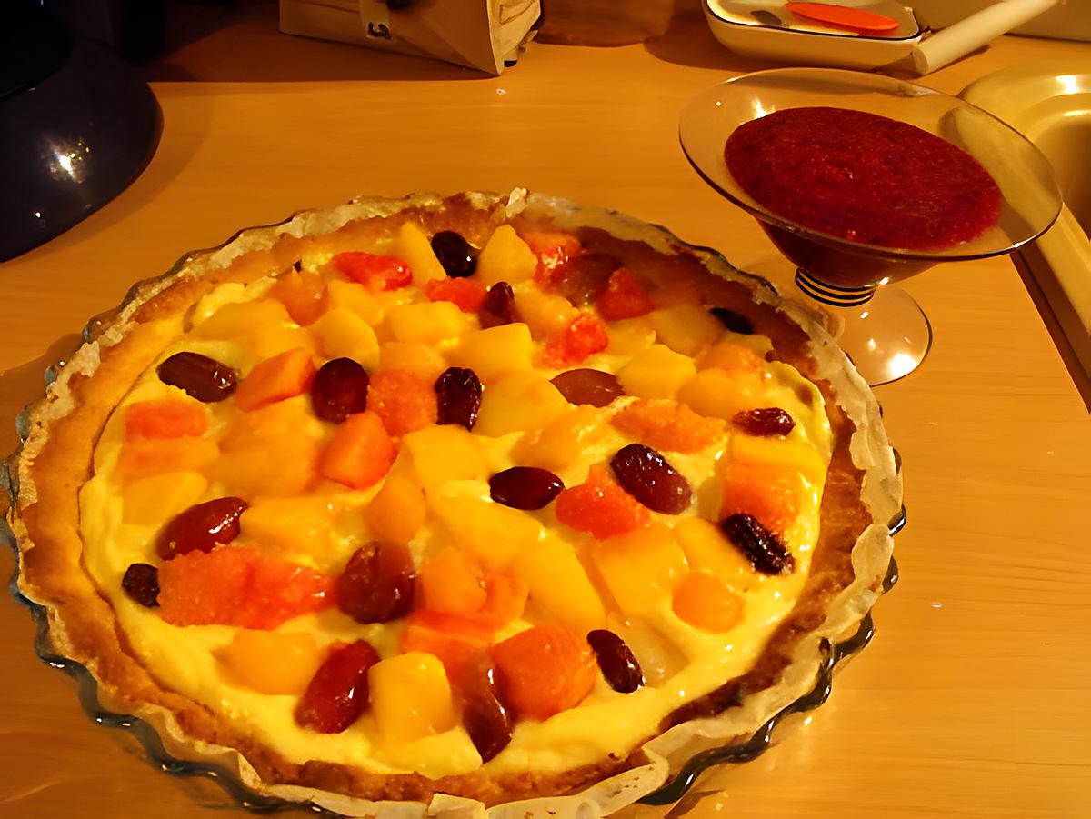 recette TARTE AUX FRUITS ET SON COULIS DE FRUITS