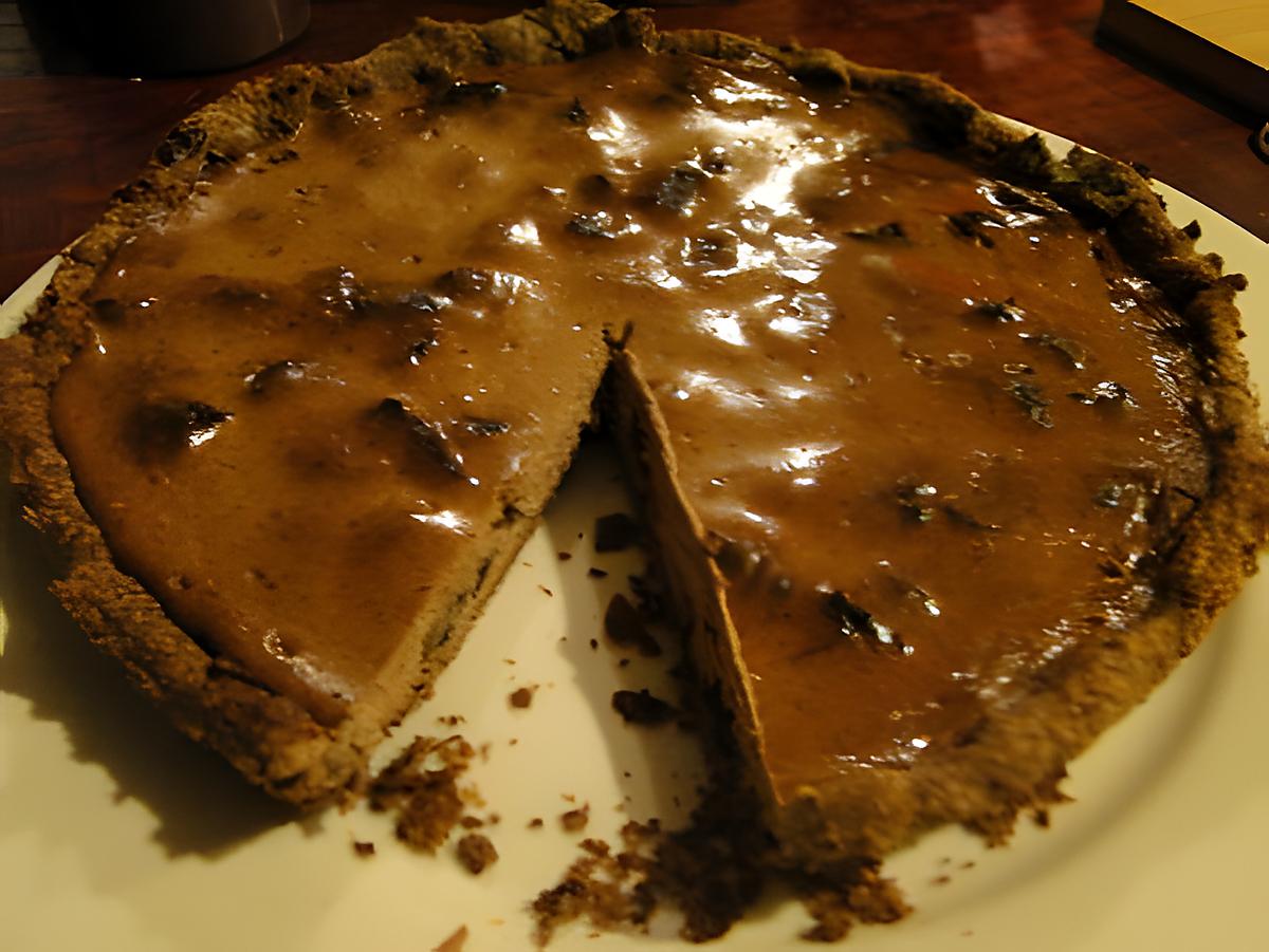 recette Tarte aux pruneaux et au chocolat