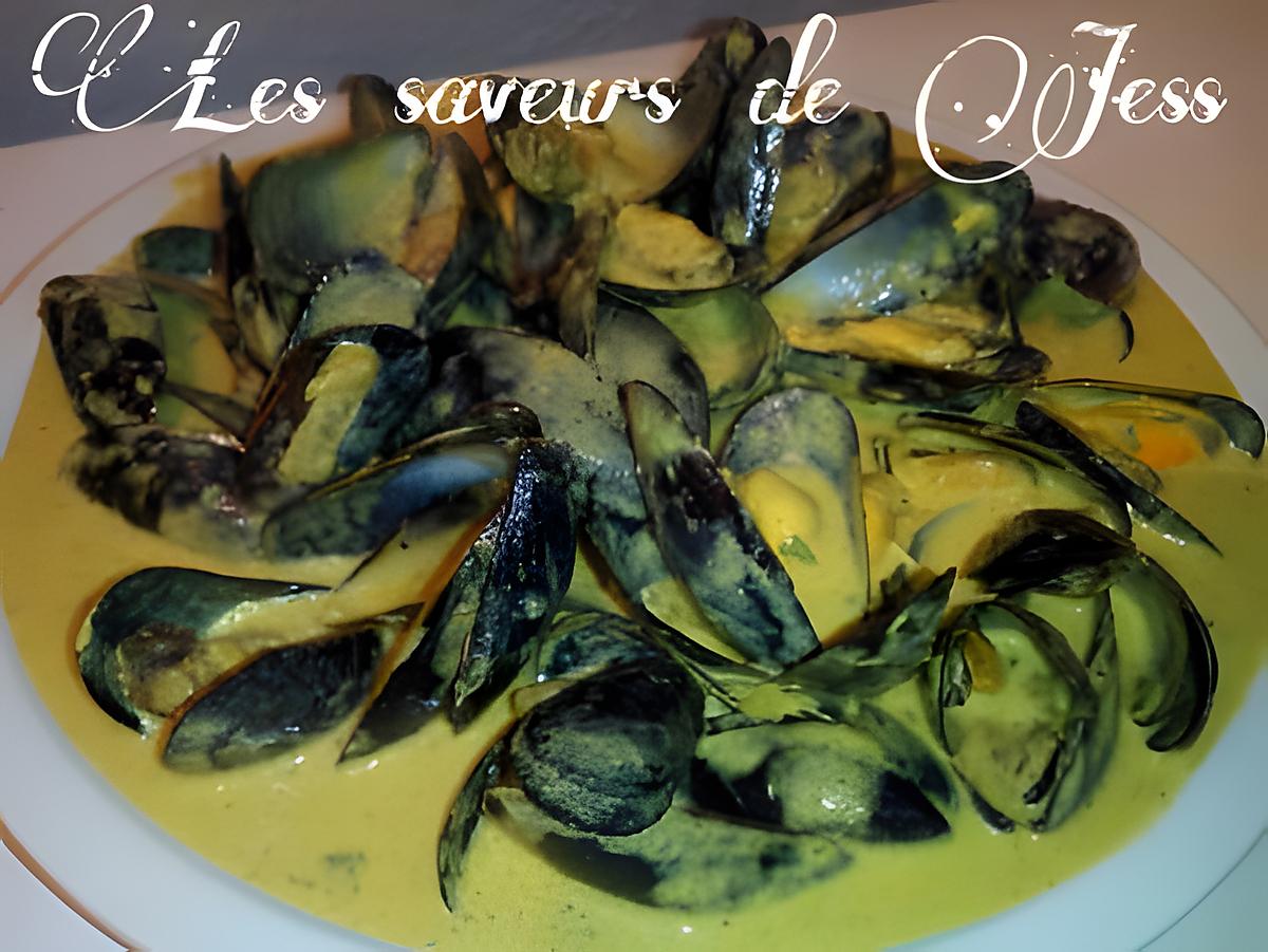 recette moule à la creme curry coco