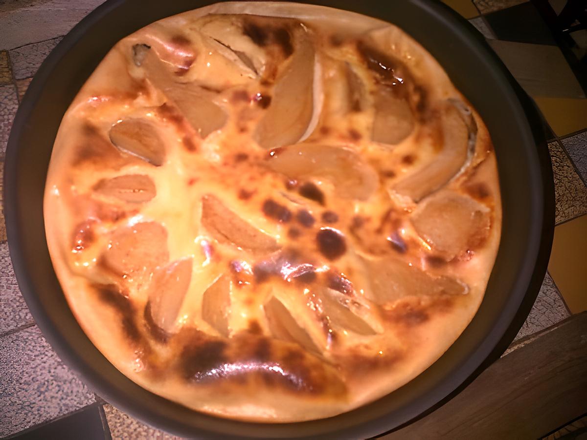recette Flognarde aux poires caramelisees flambees